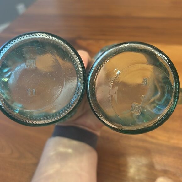 Coca Cola Coke Set of Heavy Green Glasses Handle 12 ounce Made in USA By Libby - Picture 7 of 7
